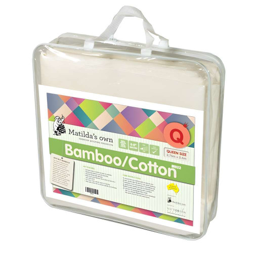 Matildas Own Batting 50% Bamboo 50% Cotton Precut Queen Size 2.4m x 2.75m