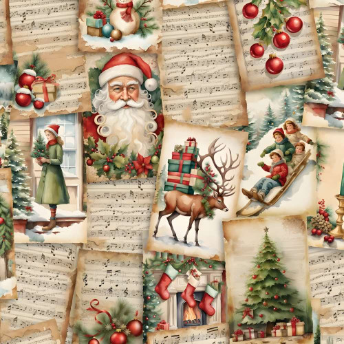 Devonstone Uno Vintage Santa Fabric DVC1224