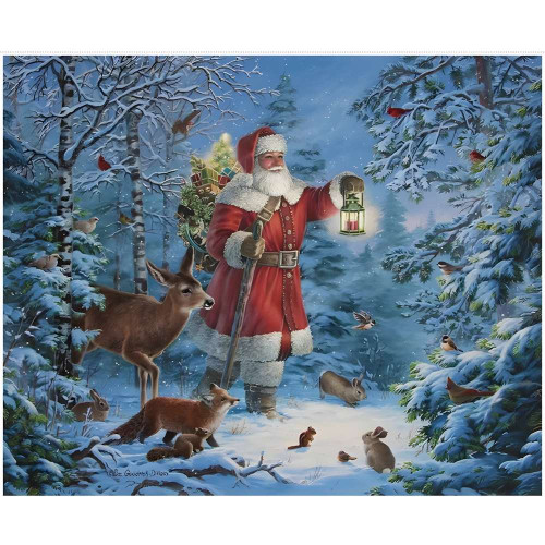 Riley Blake Picture a Christmas II Santa and His Friends Panel Fabric by RBD Designers PD17984-PANEL