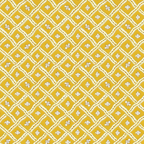 Liberty of London Meadow Flowers Bumble Trellis A (Yellow) Fabric L01667530A