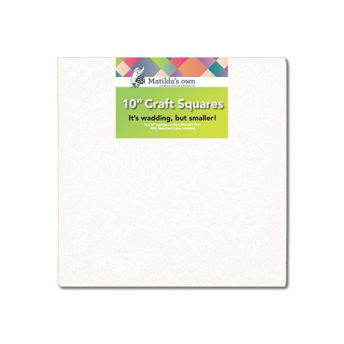 Matildas Own Batting Cotton 100% Pure 10x10 Inch Precut Craft Squares