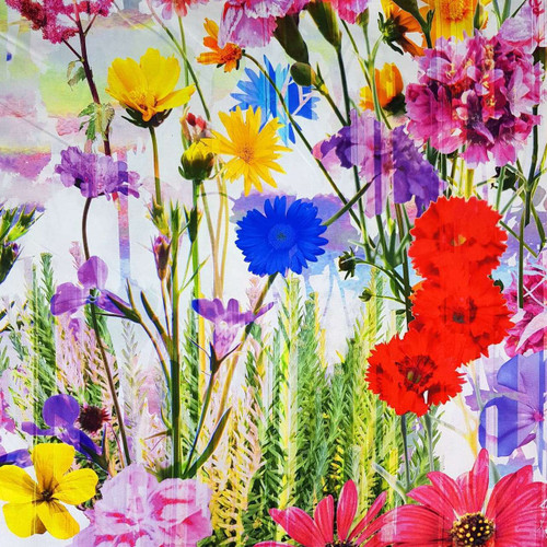 Flowers - A Hoffman  Spectrum Print Wide Backing Fabric