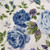 Sevenberry - Floral Print Blue, Cream Japanese Fabric