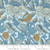 Moda Morris Meadow  Aquamarine Floral Fabric by Barbara Brackman M837016