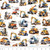 Devonstone Big Boys Toys Diggers Fabric DV7372