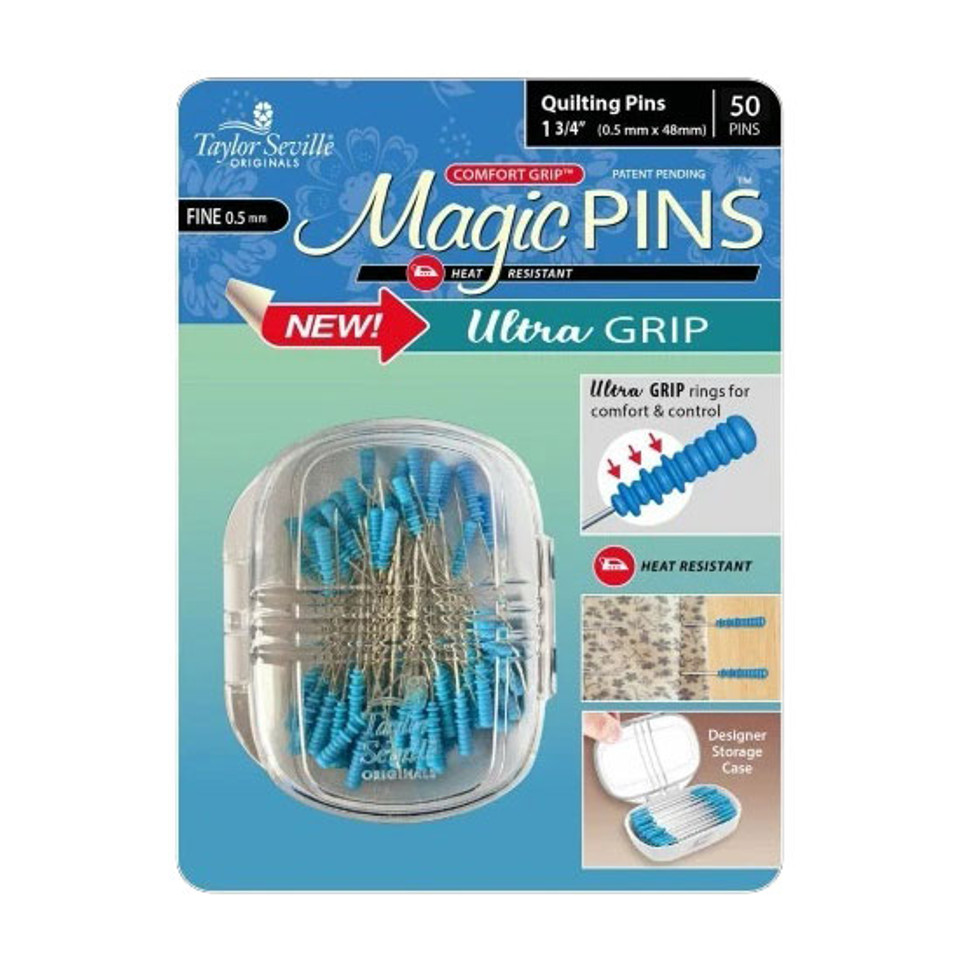 Taylor Seville Magic Pins Quilting Pins Fine Ultra Grip 0.5mm x 48mm