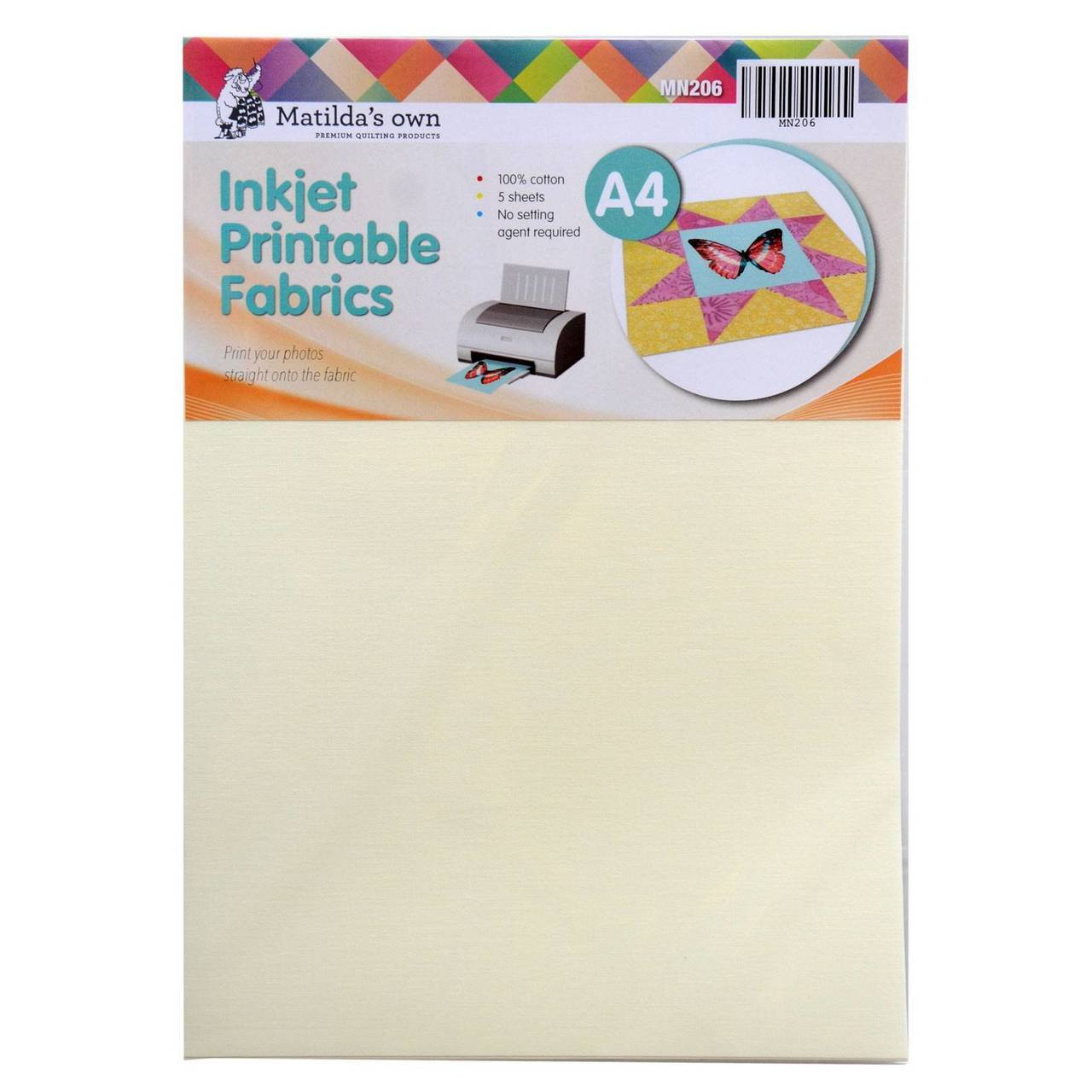 Quilting Patchwork Matilda/'s Own Inkjet Printable Fabric 5 pack New