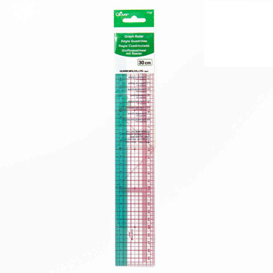 Clover Graph Ruler 30cm - Old Mill Quilting