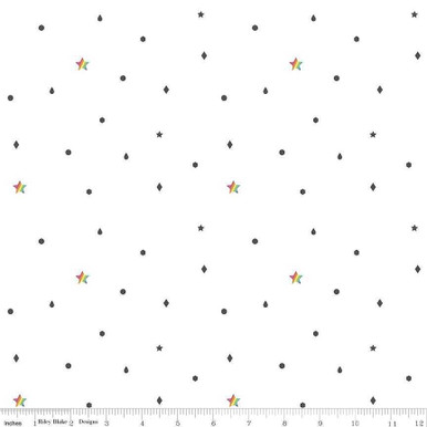 Riley Blake Designs Hush Hush Rainbow Scatter Fabric C11178 - Old Mill ...