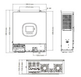 Liniotech Split Phase Solar Hybrid  Inverter 5.5KVA PV Input 5Kw AC output 80A MPPT Controller