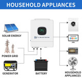 Liniotech Split Phase Solar Hybrid  Inverter 5.5KVA PV Input 5Kw AC output 80A MPPT Controller