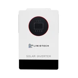 Liniotech DFUL488K150-H 7200W hybrid solar inverter charger with 48V battery support, 120V/240V split-phase output, dual MPPT solar charging, and off-grid backup power capability.