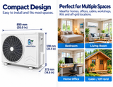 Liniotech 12000 BTU solar mini split delivering powerful, energy-efficient cooling for bedrooms, living rooms, and home offices.