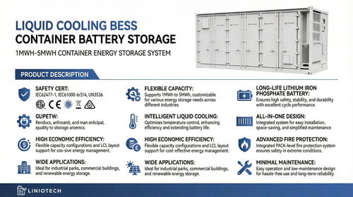 Liniotech 5MWh Liquid Cooling BESS | Advanced Energy Storage System