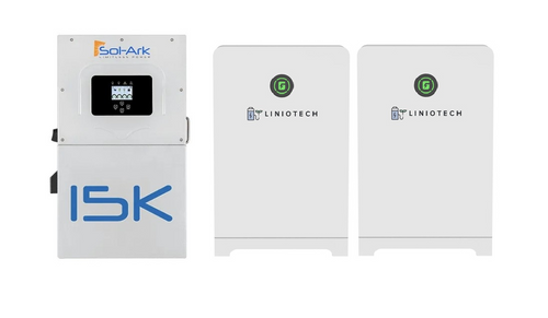 Sol-Ark 15k-2P + LINIOTECH 14.33KWH Lifepo4 48V 280Ah Battery Storage IP65 Outdoor Rated Floor Mount UL1973 / Sol-Ark UL9540 / UL9540A / CEC