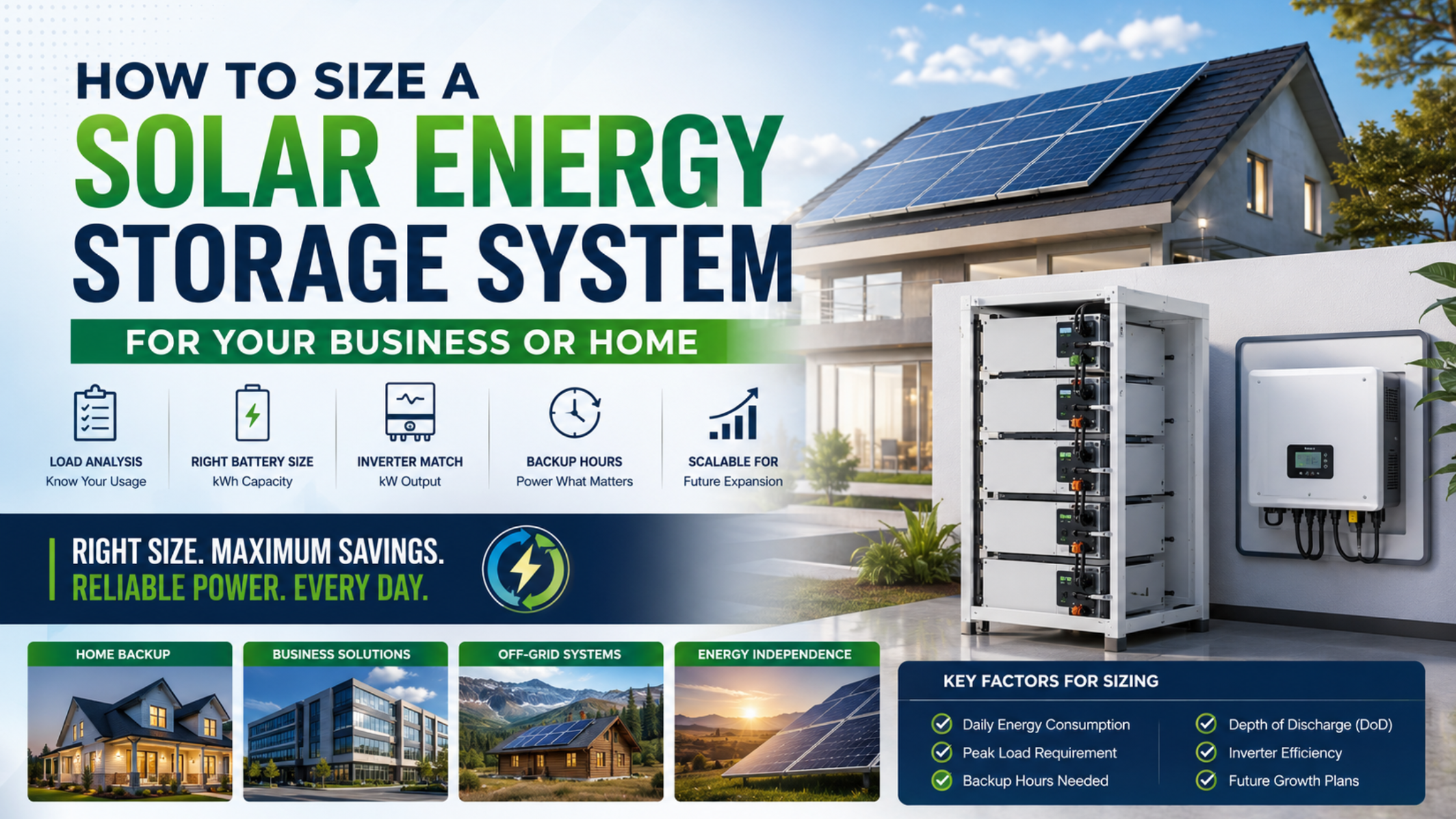 How to Size a Solar Energy Storage System for Your Business or Home ...