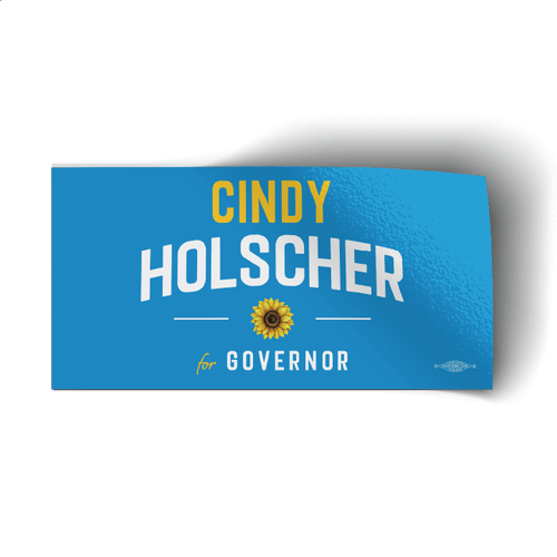 Cindy Holscher for Governor (8" x 4" Vinyl Sticker)