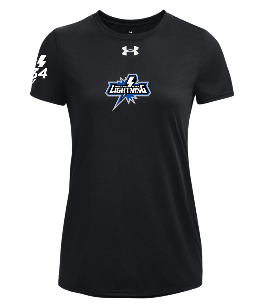 【HOCKEY】PULL TEE NAVY Durham West Lightning Hockey Club Women's Short Sleeve Tee