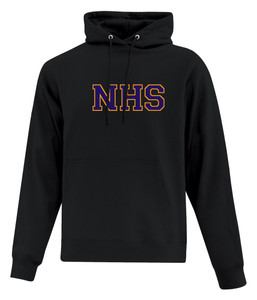 Newmarket High School Black Hoody - Purple on Gold Newmarket High School Black Hoody - Purple on Gold