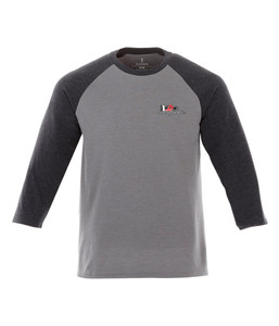 Nutrafarm Men's Three Quarter Black and Grey Tee Nutrafarm Men's Three Quarter Black and Grey Tee