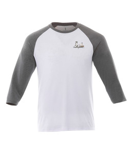 Nutrafarm Men's Three Quarter Grey and White Tee Nutrafarm Men's Three Quarter Grey and White Tee