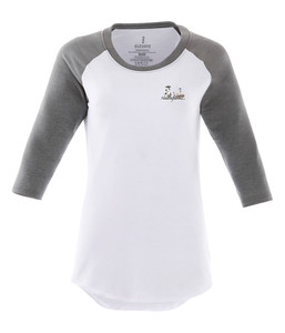 Nutrafarm Women's Three Quarter Grey and White Tee Nutrafarm Women's Three Quarter Grey and White Tee
