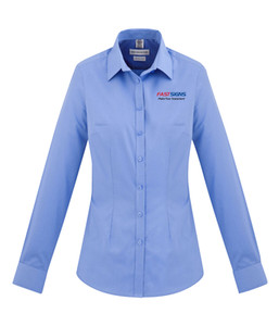 FASTSIGNS Women’s London Long Sleeve Shirts - Mid Blue FASTSIGNS Women’s London Long Sleeve Shirts - Mid Blue