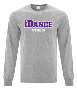iDance Adult Unisex Long Sleeve Tees - Athletic Heather iDance Adult Unisex Long Sleeve Tees - Athletic Heather