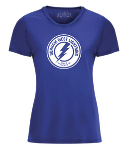 Durham West Lightning Hockey Club Alternative Logo Womens' Short Sleeve Tee Durham West Lightning Hockey Club Alternative Logo Womens' Short Sleeve Tee