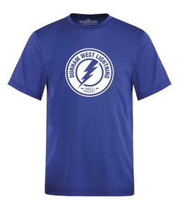 Durham West Lightning Hockey Club Alternative Logo Youth Short Sleeve Tee Durham West Lightning Hockey Club Alternative Logo Youth Short Sleeve Tee