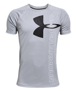 UA Boys' Split Logo Hybrid Short Sleeve Tee UA Boys' Split Logo Hybrid Short Sleeve Tee