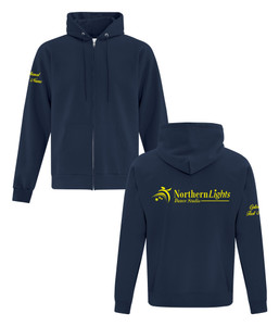 Northern Lights Dance Studio Adult Fleece Hooded Full Zip Sweatshirt Northern Lights Dance Studio Adult Fleece Hooded Full Zip Sweatshirt