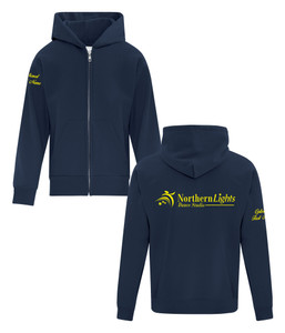 Northern Lights Dance Studio Youth Fleece Hooded Full Zip Sweatshirt Northern Lights Dance Studio Youth Fleece Hooded Full Zip Sweatshirt