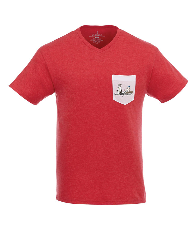 Nutrafarm Men's Short Sleeve Red V-neck Tee