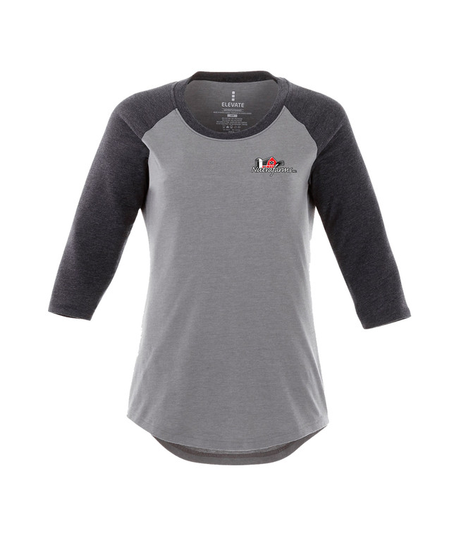 Nutrafarm Women's Three Quarter Black and Grey Tee