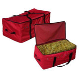 Keep your hay bales dry and protected when traveling and keep the mess out of your vehicle!

These hardy bag comes with a high quality zipper and are made from durable 600D PVC Polyester & Nylon webbing that's made to last.

Includes breathing eyelets to avoid humidity and dampness.

Will hold a standard square hay bale

Weight tolerance: 30-35 kg

Width: 58.5cm

Length: 114.5cm

Height: 35.5cm

Colour: Pink, Purple, Blue, Red