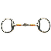 Eggbutt Snaffle w/Copper & SS Rollers & Flat Rings