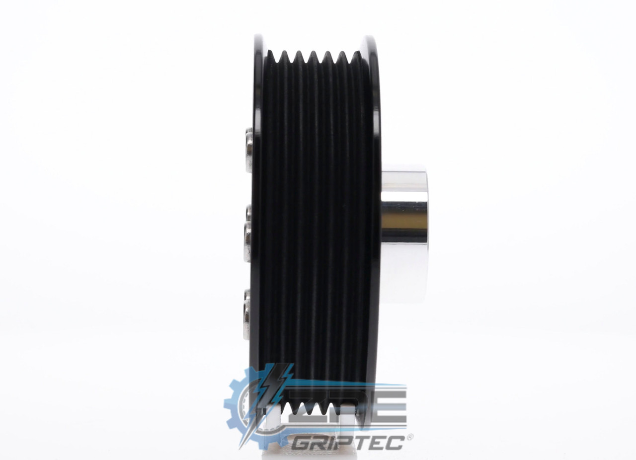90mm 6 Rib ZPE GripTec® 2pc ESS L3 Black Supercharger Pulley & Hub