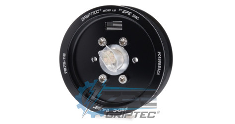 4.38" 10 Rib ZPE GripTec® 2pc ProCharger Standard L3 Black Supercharger Pulley & Hub Kit PC438BB3KA product image