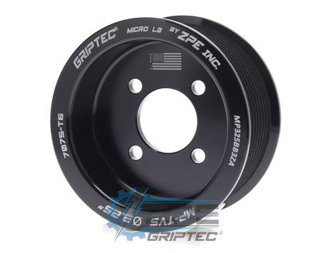3.25" 10 Rib ZPE GripTec® 2pc Magnuson TVS L3 Black Supercharger Pulley Only MP325BB3ZA product image