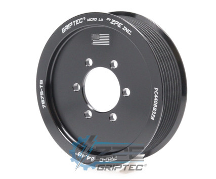 4.40" 8 Rib ZPE GripTec® 2pc ProCharger Standard L3 Black Supercharger Pulley Only PC440BB3Z8 product image