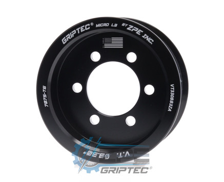 3.30" 10 Rib ZPE GripTec® 2pc Vortech YSi/JT/V3 L3 Black Supercharger Pulley Only VT330BB3ZA product image