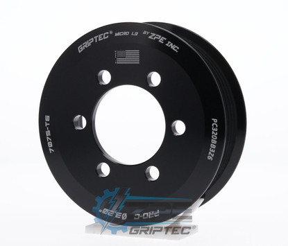 3.20" 6 Rib ZPE GripTec® 2pc ProCharger Standard L3 Black Supercharger Pulley Only PC320BB3Z6 product image