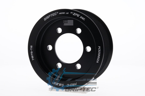 3.25" 10 Rib ZPE GripTec® 2pc ProCharger Standard L3 Black Supercharger Pulley Only PC325BB3ZA product image