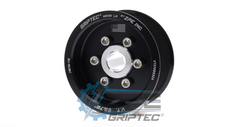 3.70" 10 Rib ZPE GripTec® 2pc Vortech YSi/JT/V3 L3 Black Supercharger Pulley & Hub Kit VT370BB3KA product image