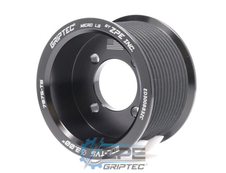 3.00" 12 Rib ZPE GripTec® 2pc Edelbrock TVS L3 Black Supercharger Pulley Only ED300BB3ZC product image