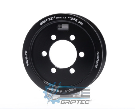 3.625" 8 Rib ZPE GripTec® 2pc ProCharger Standard L3 Black Supercharger Pulley Only PC3625B3Z8 product image