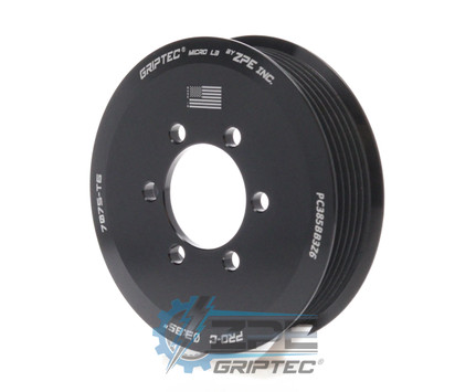 3.85" 6 Rib ZPE GripTec® 2pc ProCharger Standard L3 Black Supercharger Pulley Only PC385BB3Z6 product image