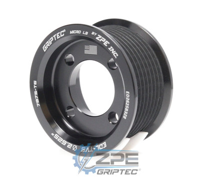2.625" 8 Rib ZPE GripTec® 2pc Edelbrock TVS L3 Black Supercharger Pulley Only ED2625B3Z8 product image