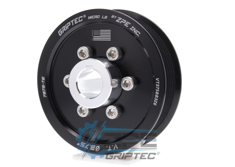 3.75" 6 Rib ZPE GripTec® 2pc Vortech YSi/JT/V3 L3 Black Supercharger Pulley & Hub Kit VT375BB3K6 product image